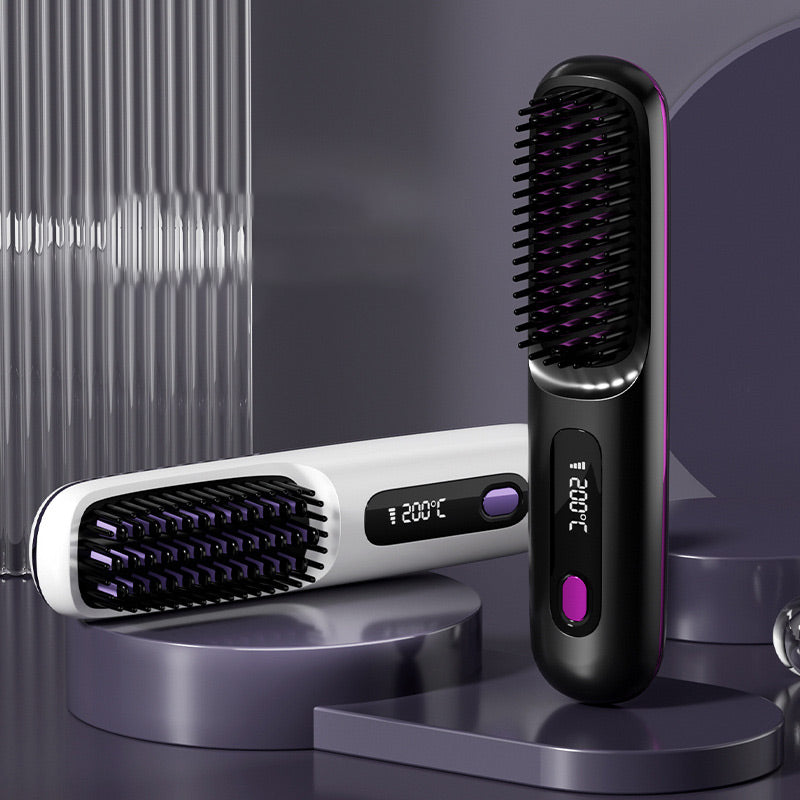 80%🎁Flash Sale(🚀50%OFF)🎁Cordless Ceramic Heated Hair Straightening Comb (Copy)