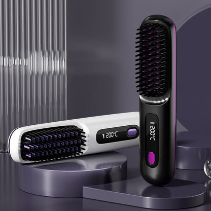 80%🎁Flash Sale(🚀50%OFF)🎁Cordless Ceramic Heated Hair Straightening Comb (Copy)