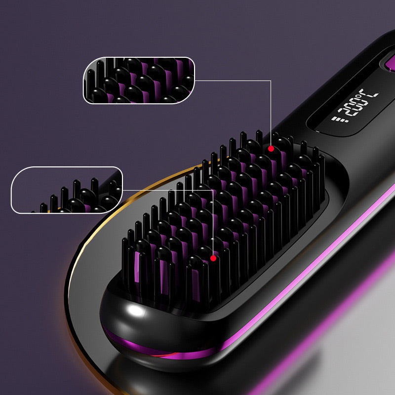 80%🎁Flash Sale(🚀50%OFF)🎁Cordless Ceramic Heated Hair Straightening Comb (Copy)