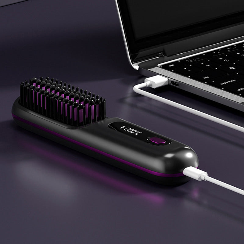 80%🎁Flash Sale(🚀50%OFF)🎁Cordless Ceramic Heated Hair Straightening Comb (Copy)