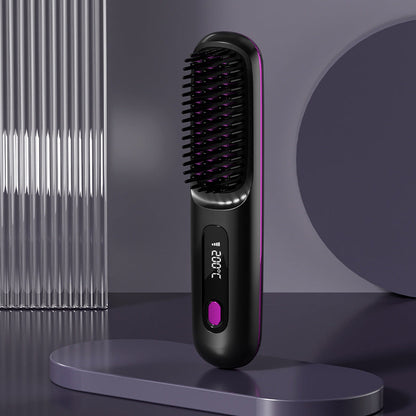 80%🎁Flash Sale(🚀50%OFF)🎁Cordless Ceramic Heated Hair Straightening Comb (Copy)