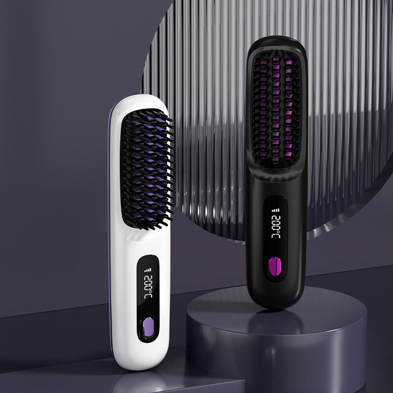 80%🎁Flash Sale(🚀50%OFF)🎁Cordless Ceramic Heated Hair Straightening Comb (Copy)