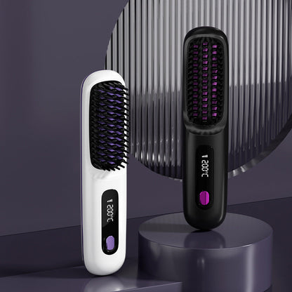 80%🎁Flash Sale(🚀50%OFF)🎁Cordless Ceramic Heated Hair Straightening Comb (Copy)