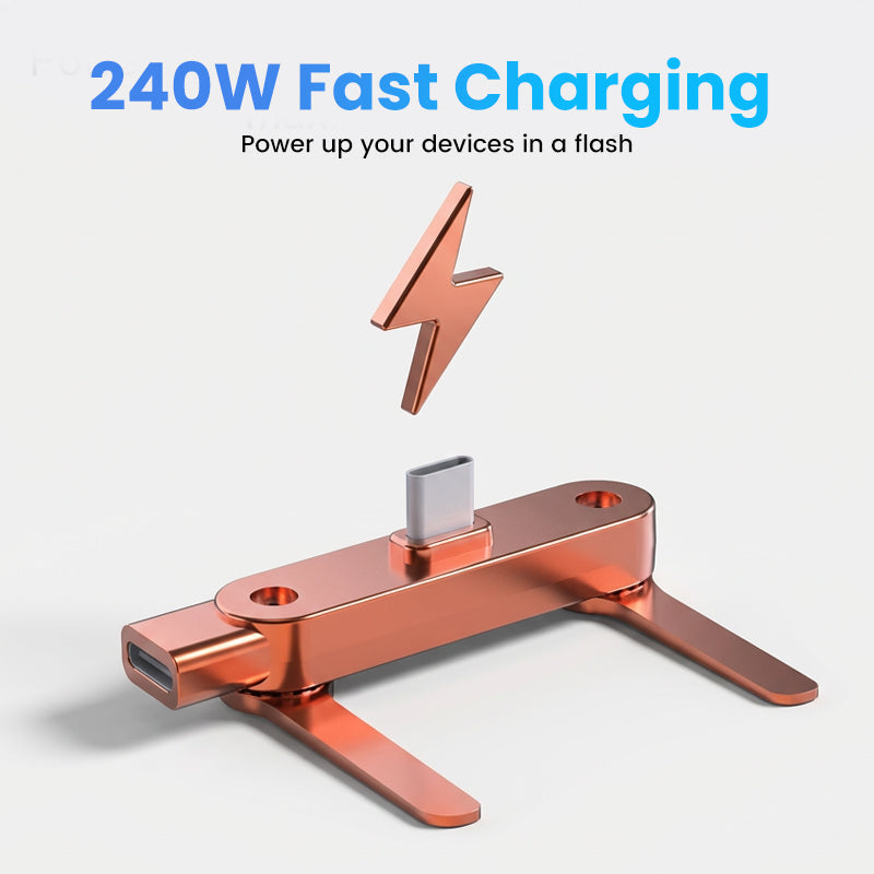 🔥🔥Fast Charging Adapter with 360° Foldable Phone Stand