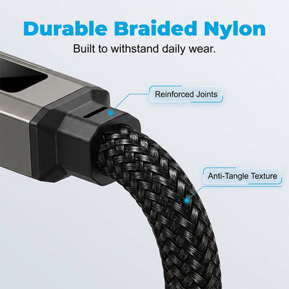🔥HOT SALE 60% OFF🔥4-in-1 Digital Display Keychain Charging Cable