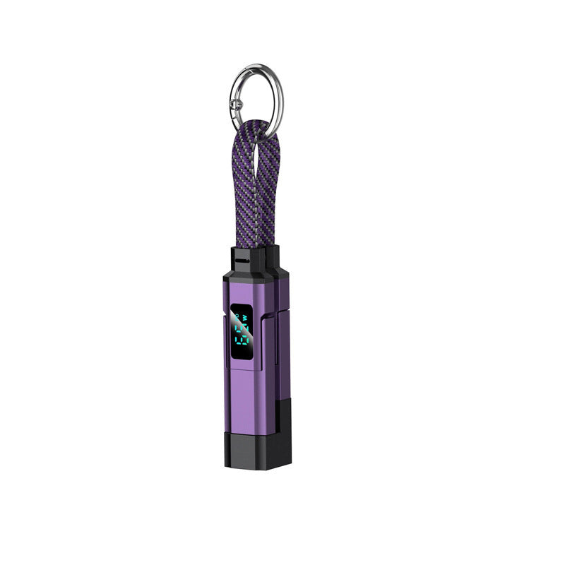 🔥HOT SALE 60% OFF🔥4-in-1 Digital Display Keychain Charging Cable