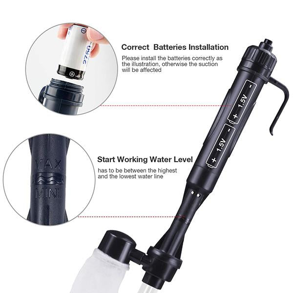 🐠LAST DAY SALE 50% OFF⚡50K+ SOLD 🐟Electric Aquarium Gravel Cleaner—battery-operated, adjustable length, and easy to use—suitable for all aquariums 🧹🐟