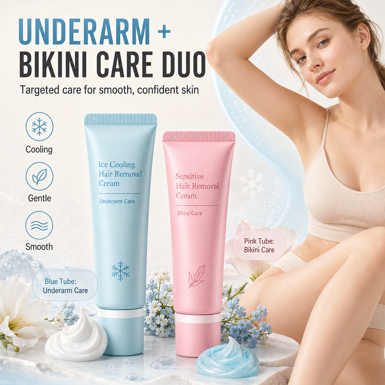 60% Off 🥳2026 TOP PICK🥳 Hair Removal Cream – Enriched with Rose & Lavender Oil, Niacinamide Brightening – Inhibits Regrowth, Longer-Lasting Smoothness! 💖💨