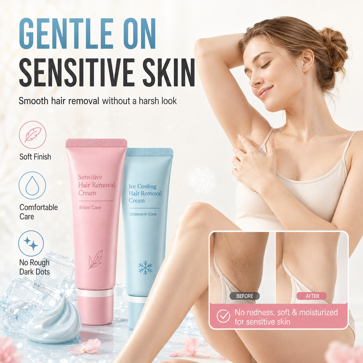 60% Off 🥳2026 TOP PICK🥳 Hair Removal Cream – Enriched with Rose & Lavender Oil, Niacinamide Brightening – Inhibits Regrowth, Longer-Lasting Smoothness! 💖💨