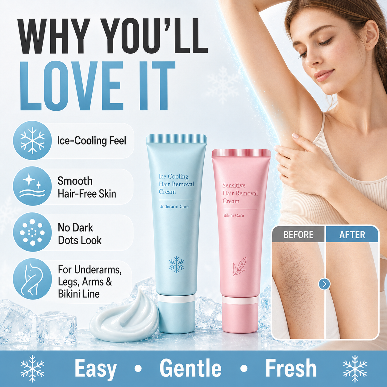 60% Off 🥳2026 TOP PICK🥳 Hair Removal Cream – Enriched with Rose & Lavender Oil, Niacinamide Brightening – Inhibits Regrowth, Longer-Lasting Smoothness! 💖💨