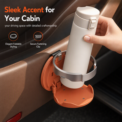 🚗 Last Day Special Price ! 🥤Multifunctional Foldable Car Door Cup Holder Large Diameter Drink and Water Bottle Storage Rack