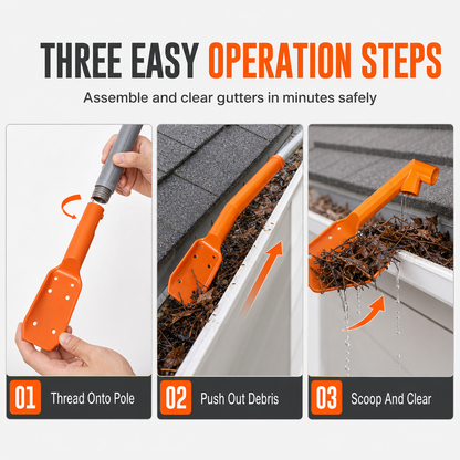 🔧 Last Day Special Price ! ✨ No-Ladder Adjustable Gutter Scoop