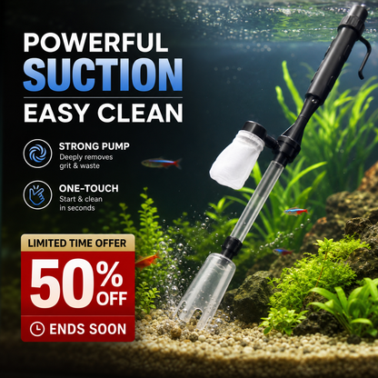 🐠LAST DAY SALE 50% OFF⚡50K+ SOLD 🐟Electric Aquarium Gravel Cleaner—battery-operated, adjustable length, and easy to use—suitable for all aquariums 🧹🐟